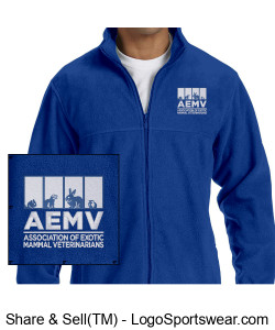 Harriton Men's 8 oz. Full-Zip Fleece Jacket Design Zoom